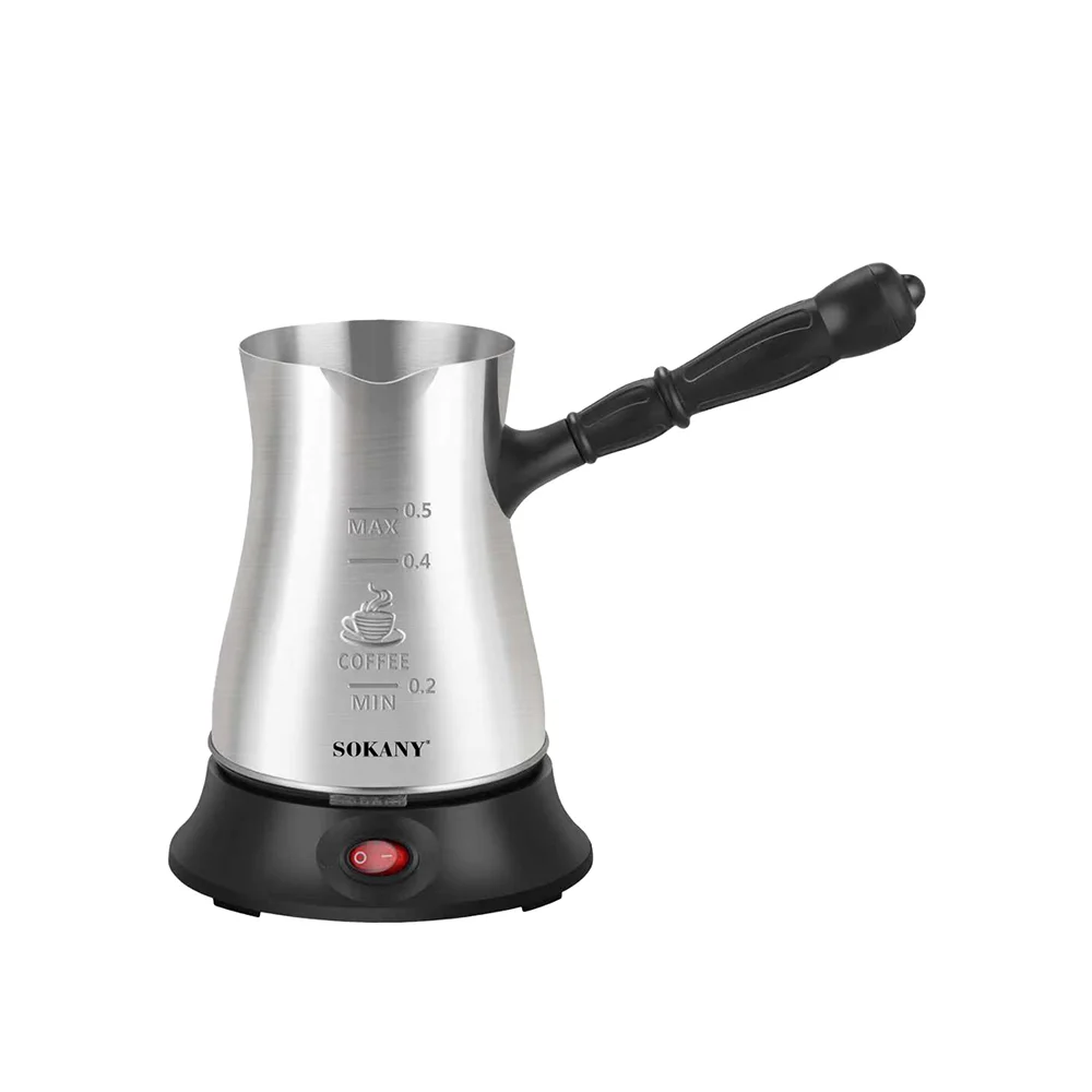 SK-09115  غلايه قهوه استنالس سوكانى 500مل 600وات
